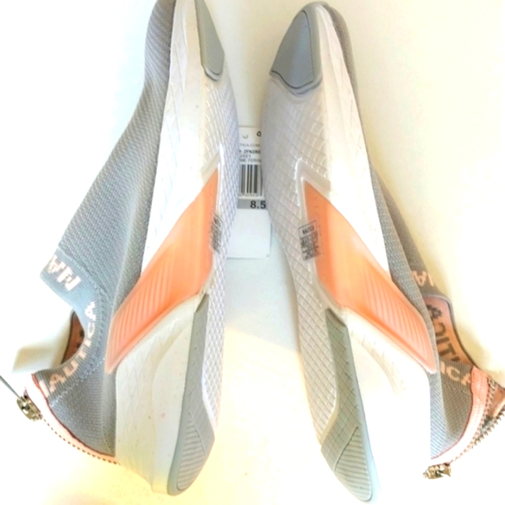 Nautica Sneaker Gray Pink Peach with Back Zipper THE FERIHA Size 8